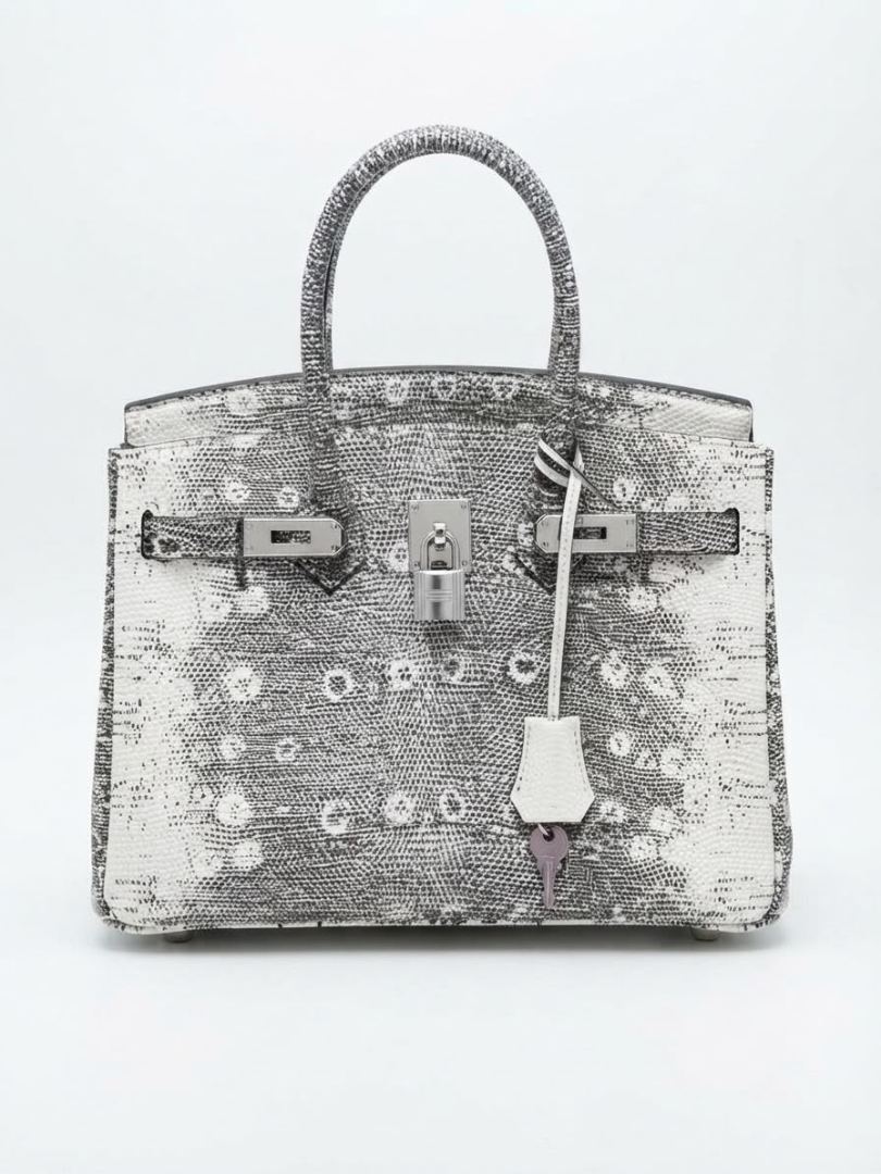 Sac de luxe style Birkin effet Python / Monoc - friperie hrome — 1