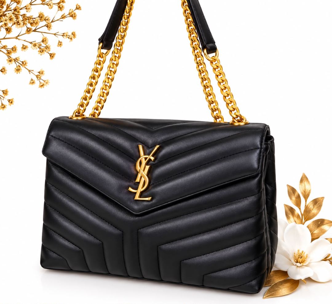 Sac à rabat matelassé style Saint Laurent Loulou / Monogram Coloris