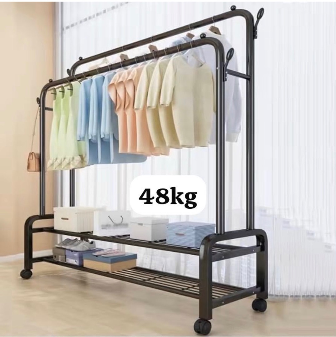 Penderie de rangement double barre 